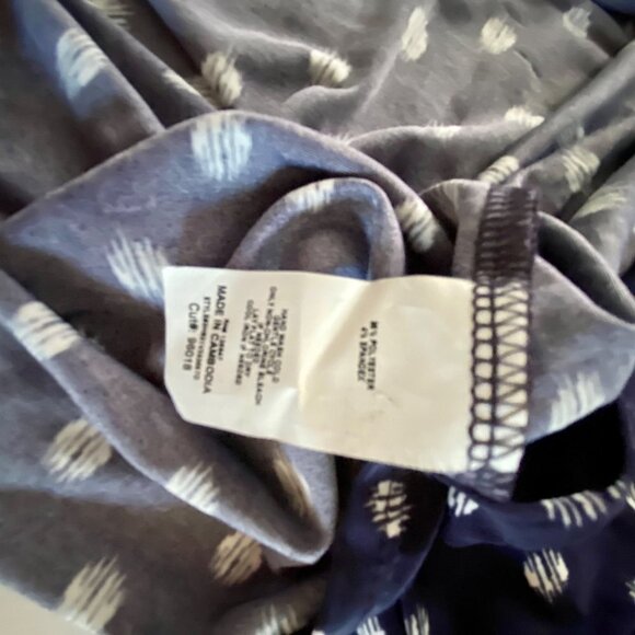 Ava & Grace Short Sleeve Blue White Top with Quarter Zipper Women's Medium - Picture 6 of 9